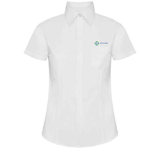 [UNI88028] JJK Ladies collar shirt S/S White c / w logo