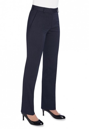 [UNI175] Ladies - Bianca Tailored Fit Trouser Navy P/Dot